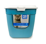 Poowee Cat Litter Box Dual Entry Top Exit Teal