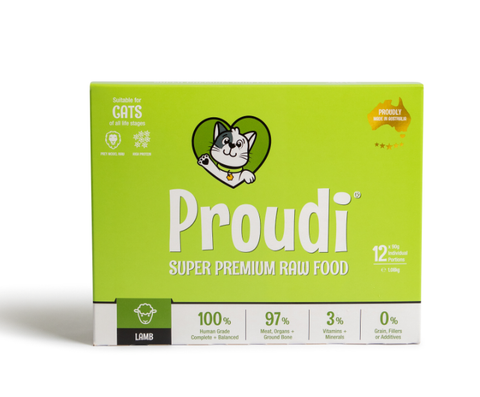 Proudi Single Protein Lamb Raw Cat Food 1.08kg