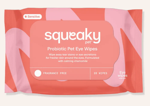 Squeaky Pet Probiotic Eye Wipes Fragrance Free 20 Wipes